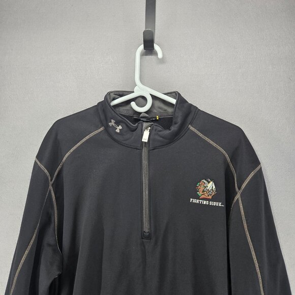 Under Armour Men's 1/4 zip, Loose Fit, North Dakota Fighting Sioux, XXL - Picture 3 of 8